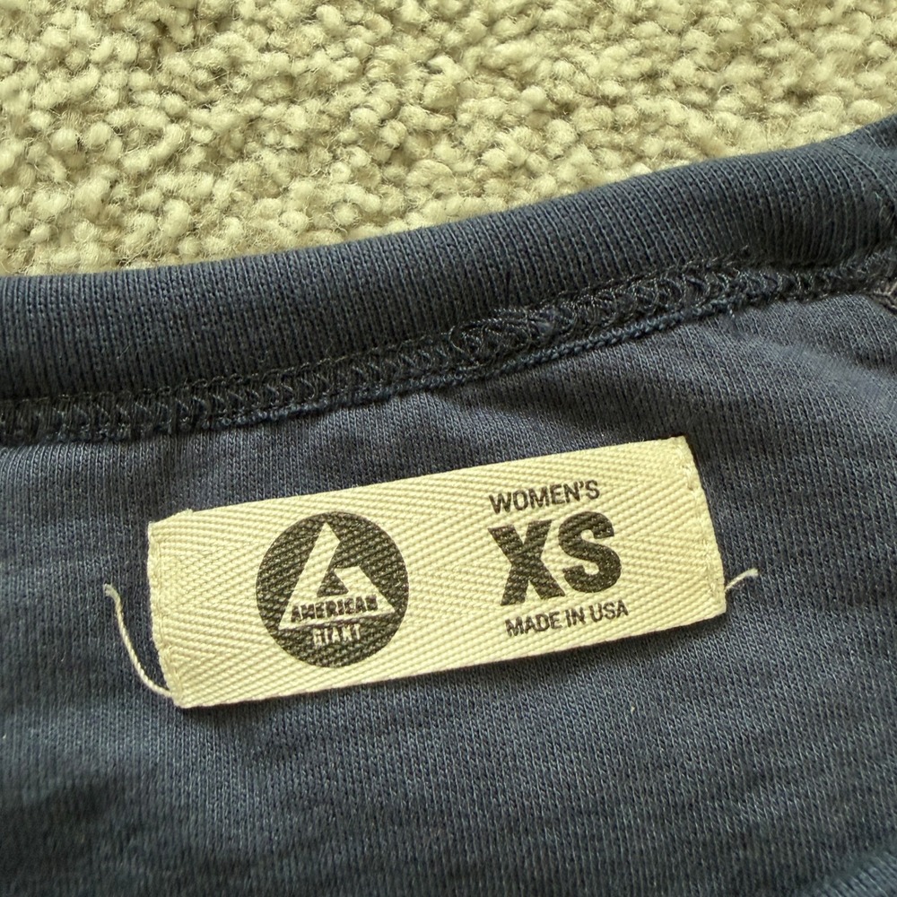 American Giant Crewneck Sweatshirt Womens XS Navy Blue Cozy Lounge Casual - Picture 5 of 8